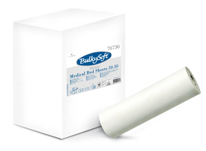BulkySoft - Vyšetřovací podložka 50cmx50m, celulóza, 2vrstvá (9ks/krt)