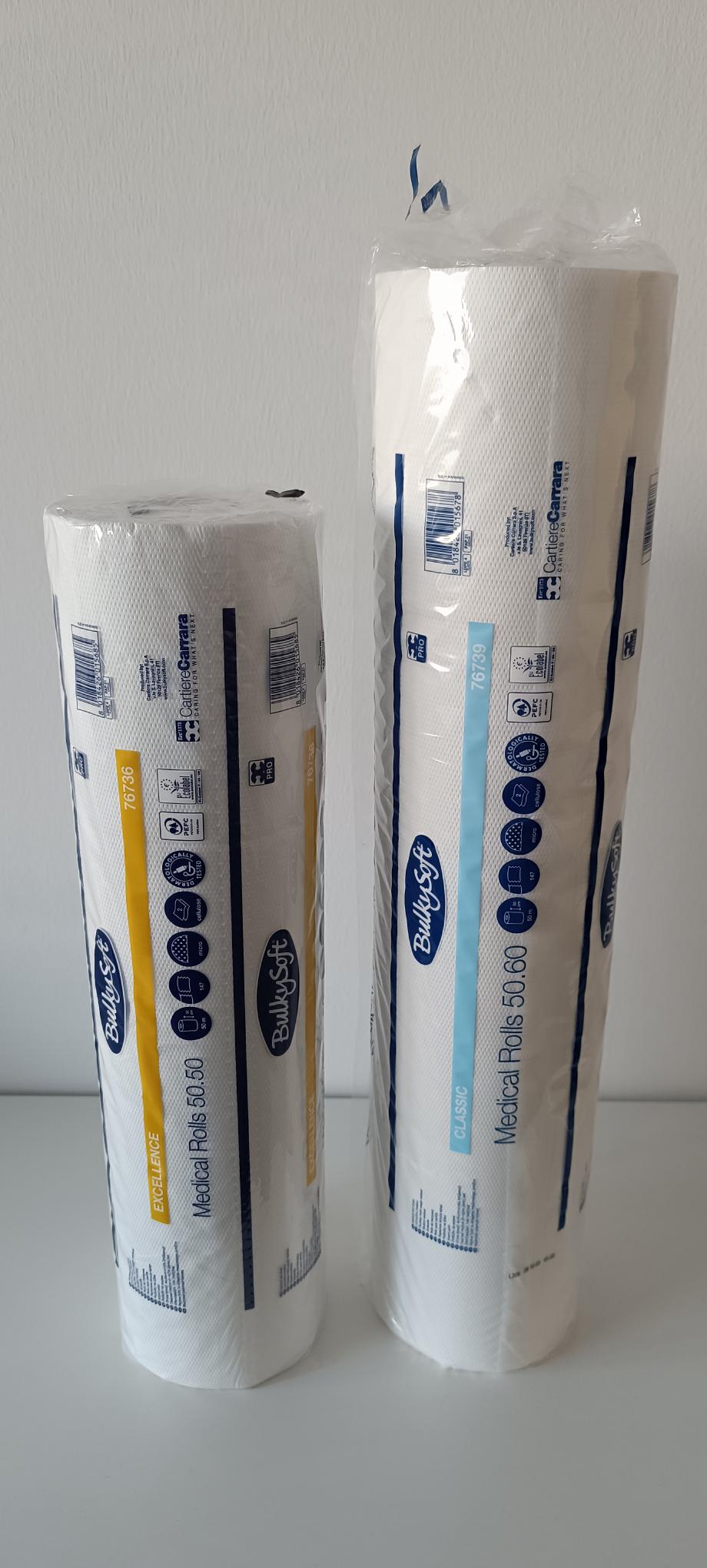 BulkySoft - Vyšetřovací podložka 60cmx50m, celulóza, 2vrstvá (9ks/krt)