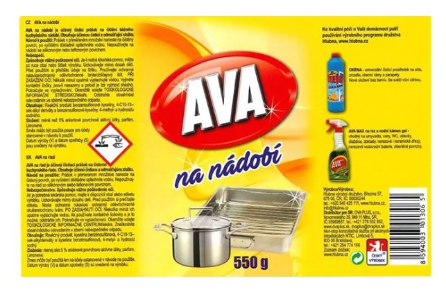 AVA čistící písek 550g - nádobí